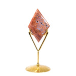 Pink Agate Diamond Ornament - helmsman - crystal