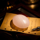 Pink Jade Palm Stone - helmsman - crystal