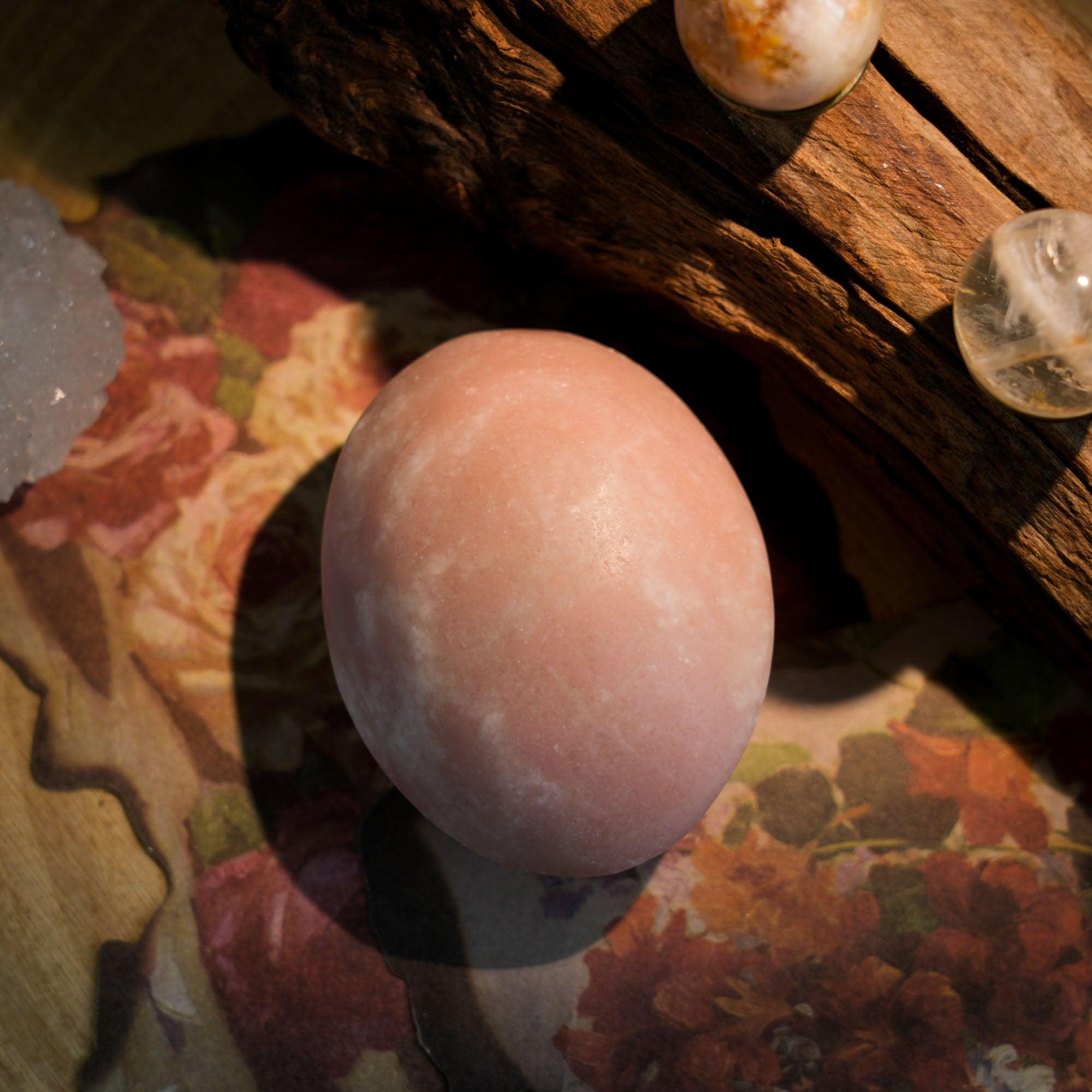 Pink Opal Palm Stone - helmsman - crystal