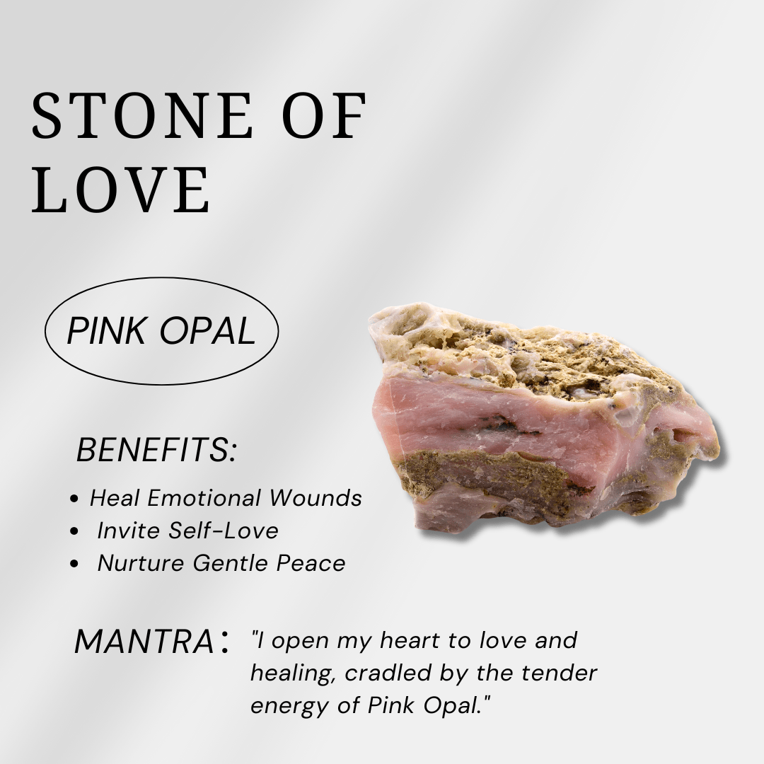 Pink Opal Palm Stone - helmsman - crystal