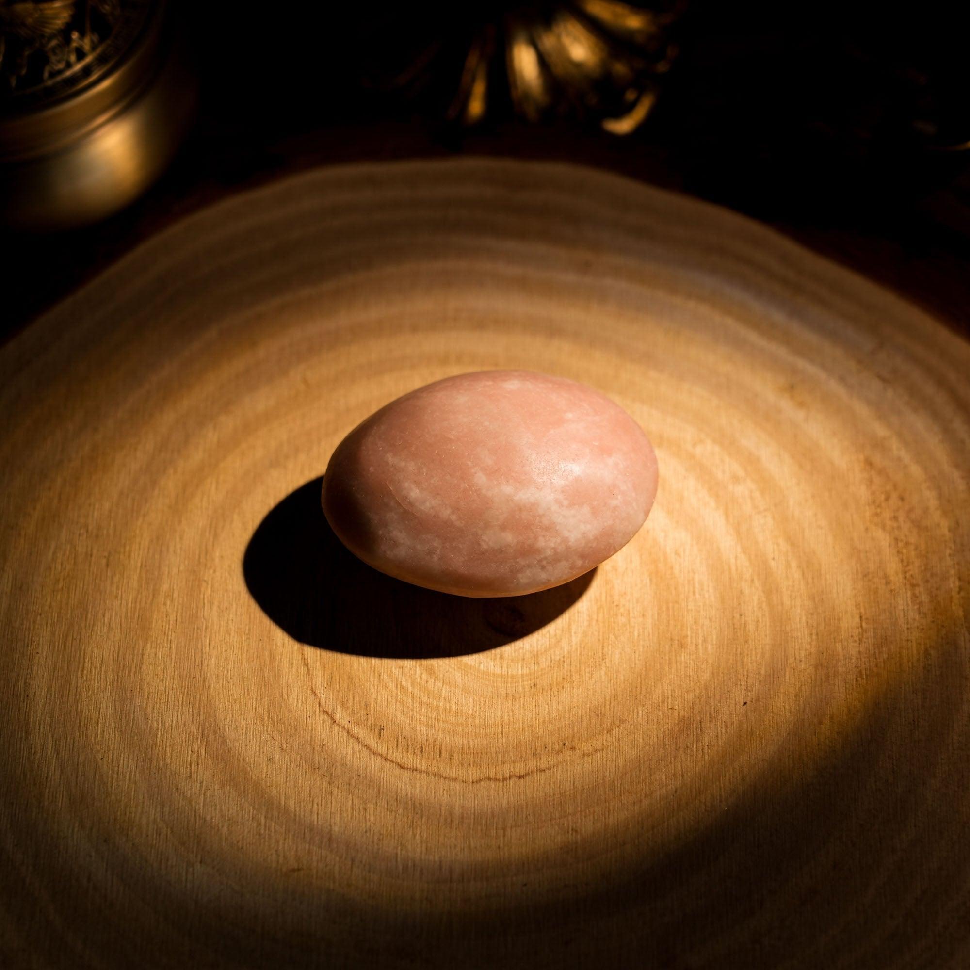 Pink Opal Palm Stone - helmsman - crystal