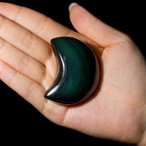 Rainbow Obsidian Moon - helmsman - crystal