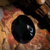 Rainbow Obsidian Palm Stone - helmsman - crystal