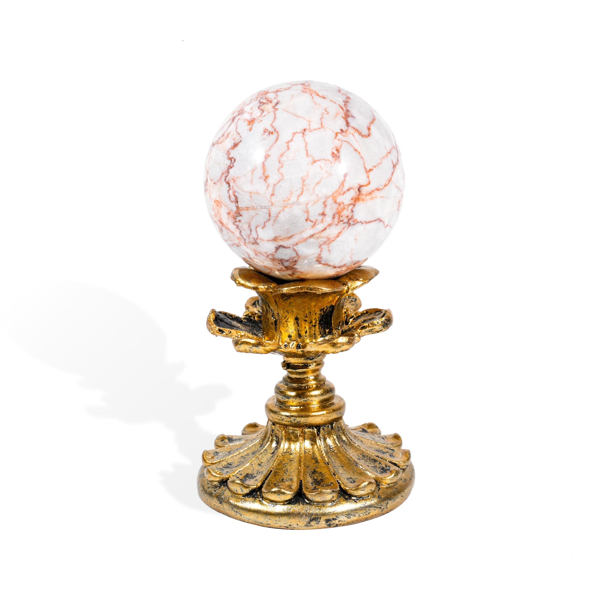 Red Network Stone Sphere - helmsman - crystal