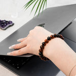 Red Obsidian Crystal Bracelet - helmsman - crystal
