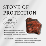 Red Obsidian Mini Heart Set - helmsman - crystal