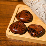 Red Obsidian Mini Heart Set - helmsman - crystal