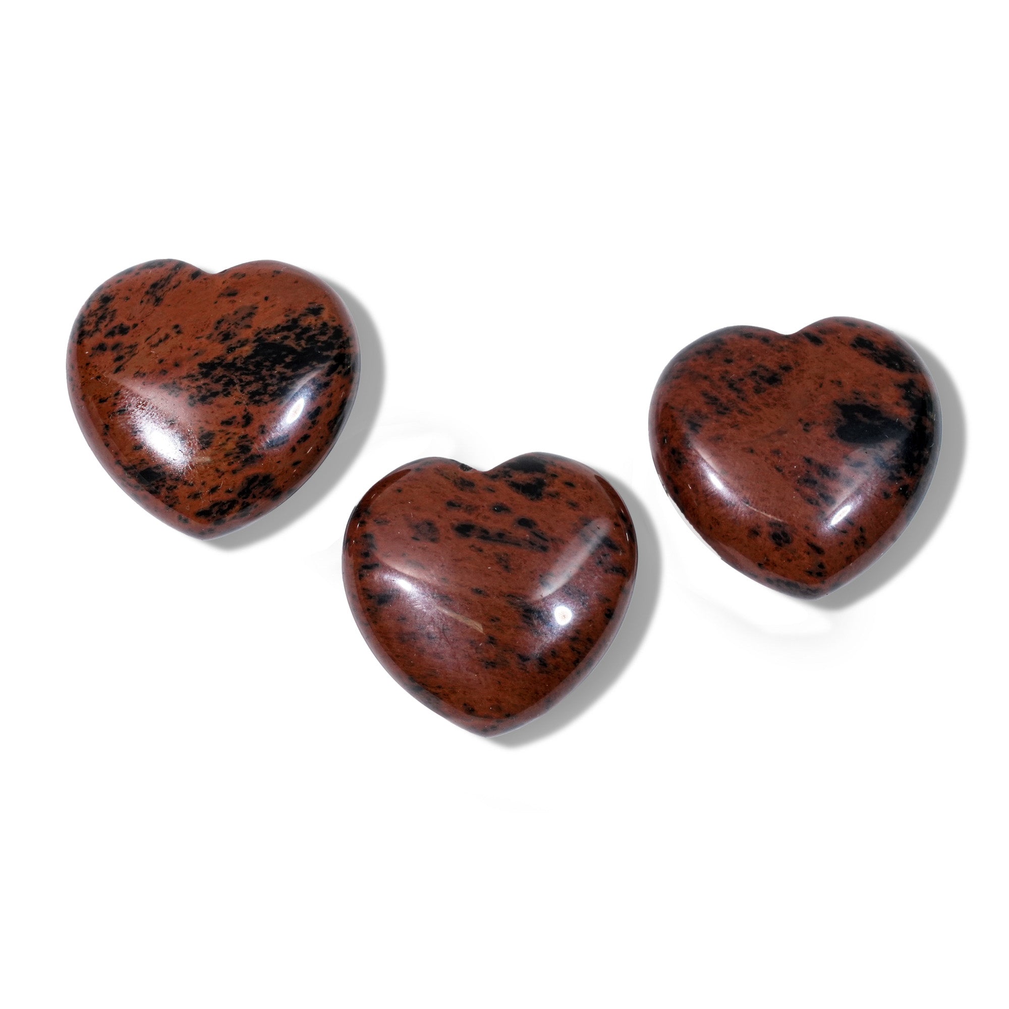 Red Obsidian Mini Heart Set - helmsman - crystal