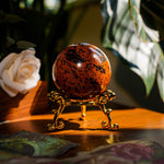 Red Obsidian Sphere - helmsman - crystal