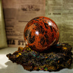 Red Obsidian Sphere - helmsman - crystal