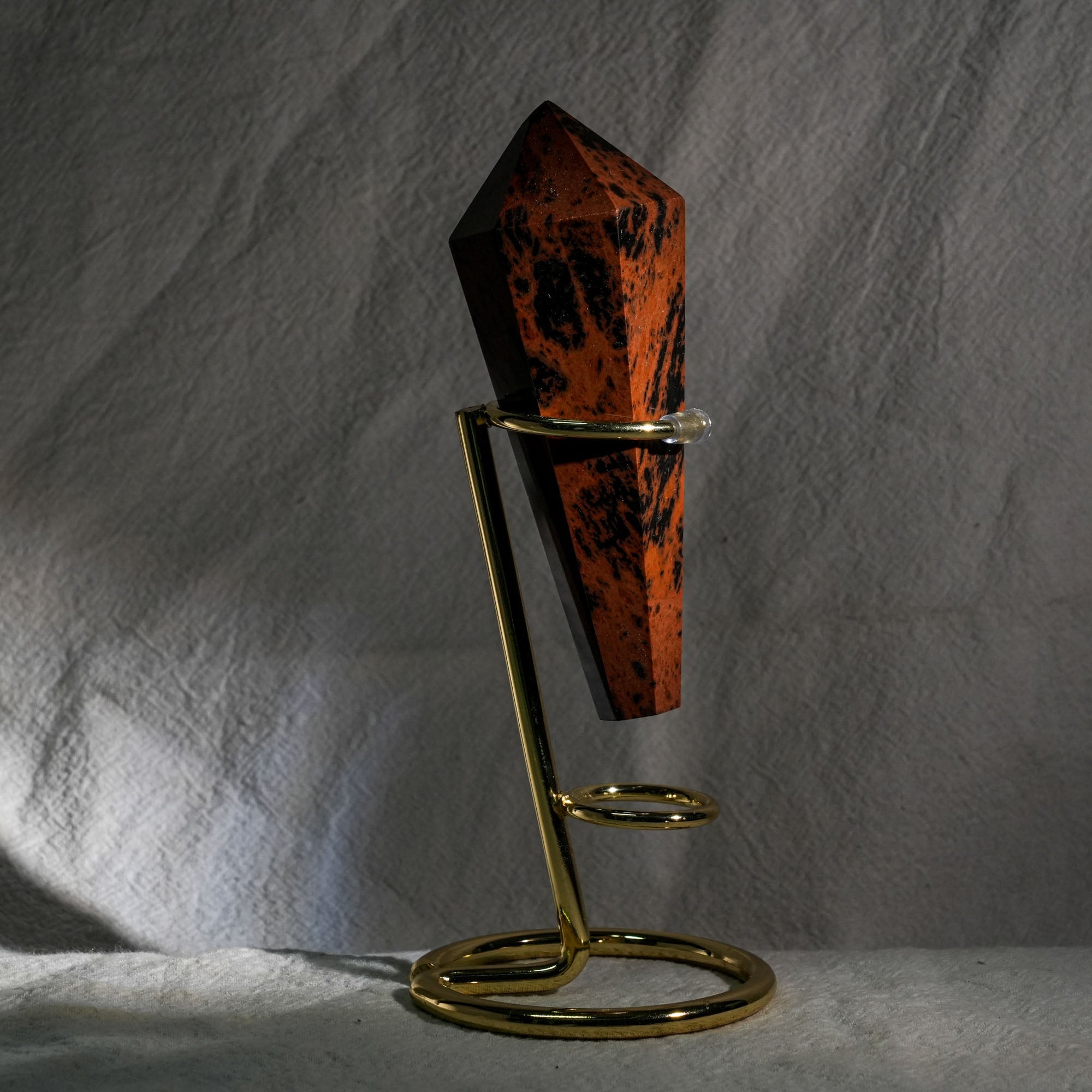 Red Obsidian Wand Ornament - helmsman - crystal