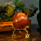 Red Sardonyx Sphere - helmsman - crystal