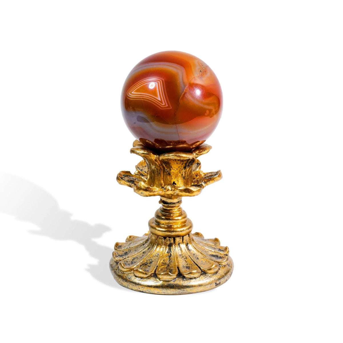 Red Sardonyx Sphere - helmsman - crystal