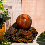 Red Sardonyx Sphere - helmsman - crystal
