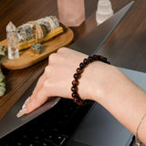 Red Tiger Eye Bracelet - helmsman - crystal