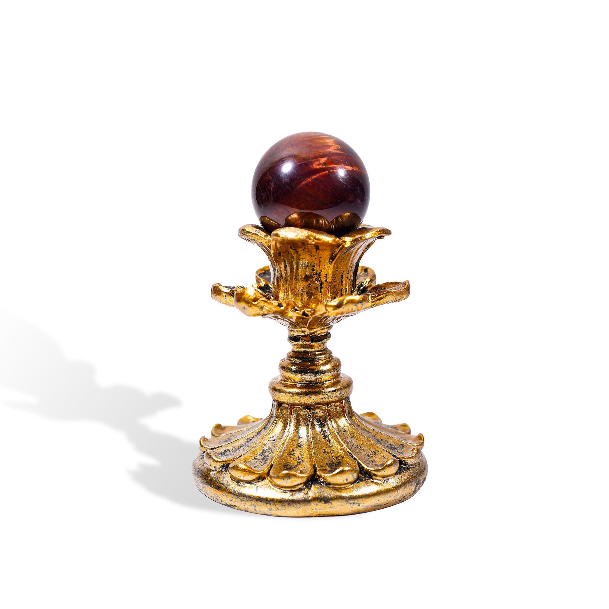 Red Tiger Eye Sphere - helmsman - crystal