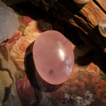 Rose Quartz Palm Stone - helmsman - crystal