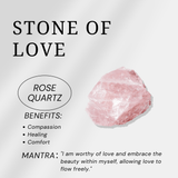 Rose Quartz Palm Stone - helmsman - crystal