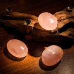 Rose Quartz Palm Stone - helmsman - crystal