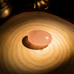 Rose Quartz Palm Stone - helmsman - crystal