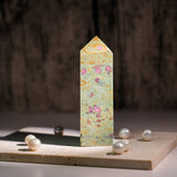 Ruby Fuchsite Tower - helmsman - crystal