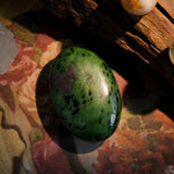 Ruby in Zoisite Palm Stone - helmsman - crystal