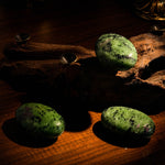 Ruby in Zoisite Palm Stone - helmsman - crystal