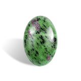 Ruby in Zoisite Palm Stone - helmsman - crystal