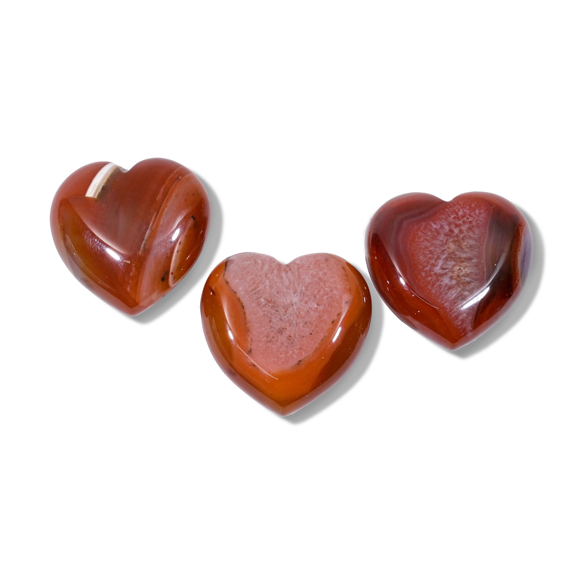 Sardonyx Mini Heart Set - helmsman - crystal