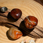 Sardonyx Tumbled Stone Set - helmsman - crystal