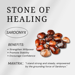 Sardonyx Tumbled Stone Set - helmsman - crystal