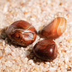 Sardonyx Tumbled Stone Set - helmsman - crystal