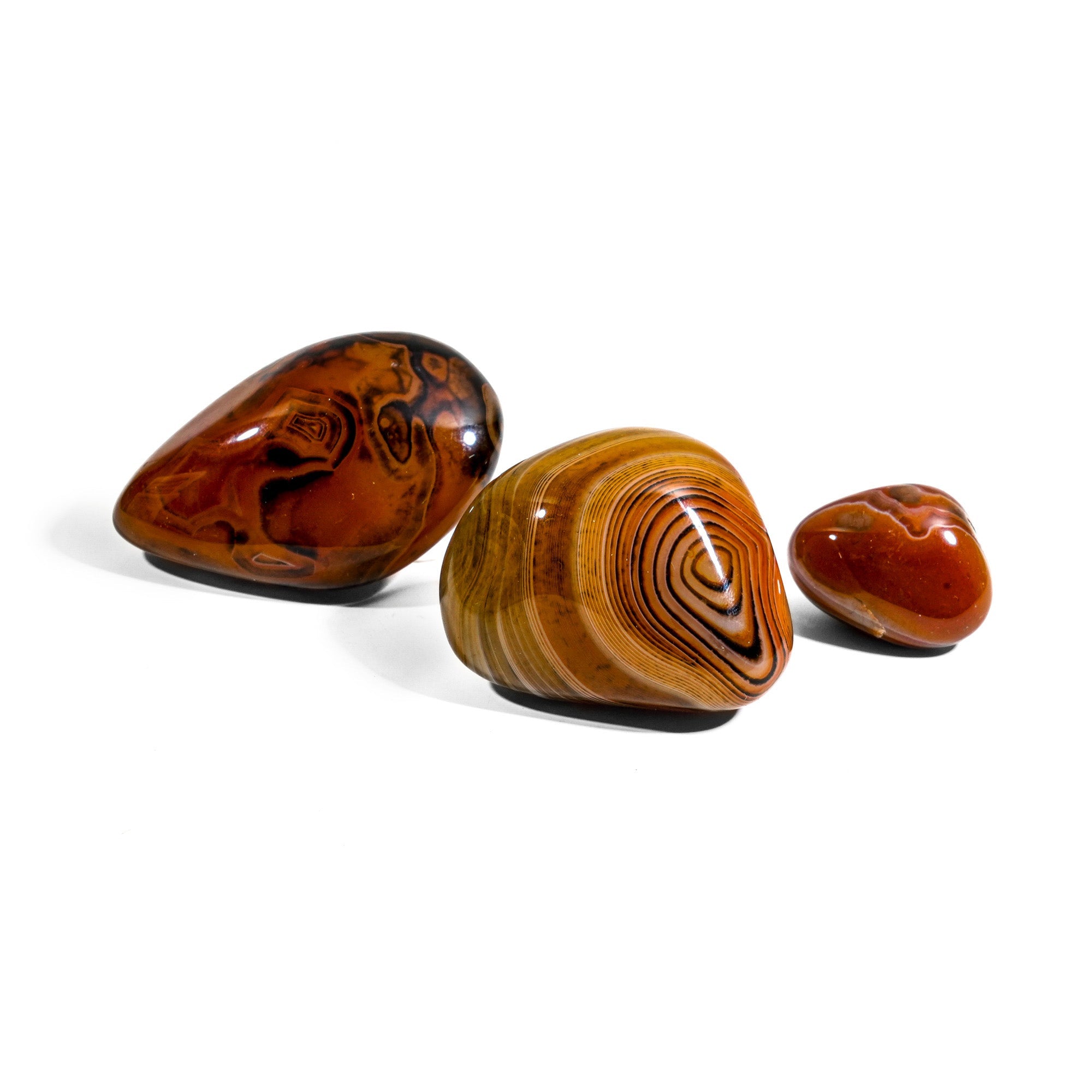 Sardonyx Tumbled Stone Set - helmsman - crystal