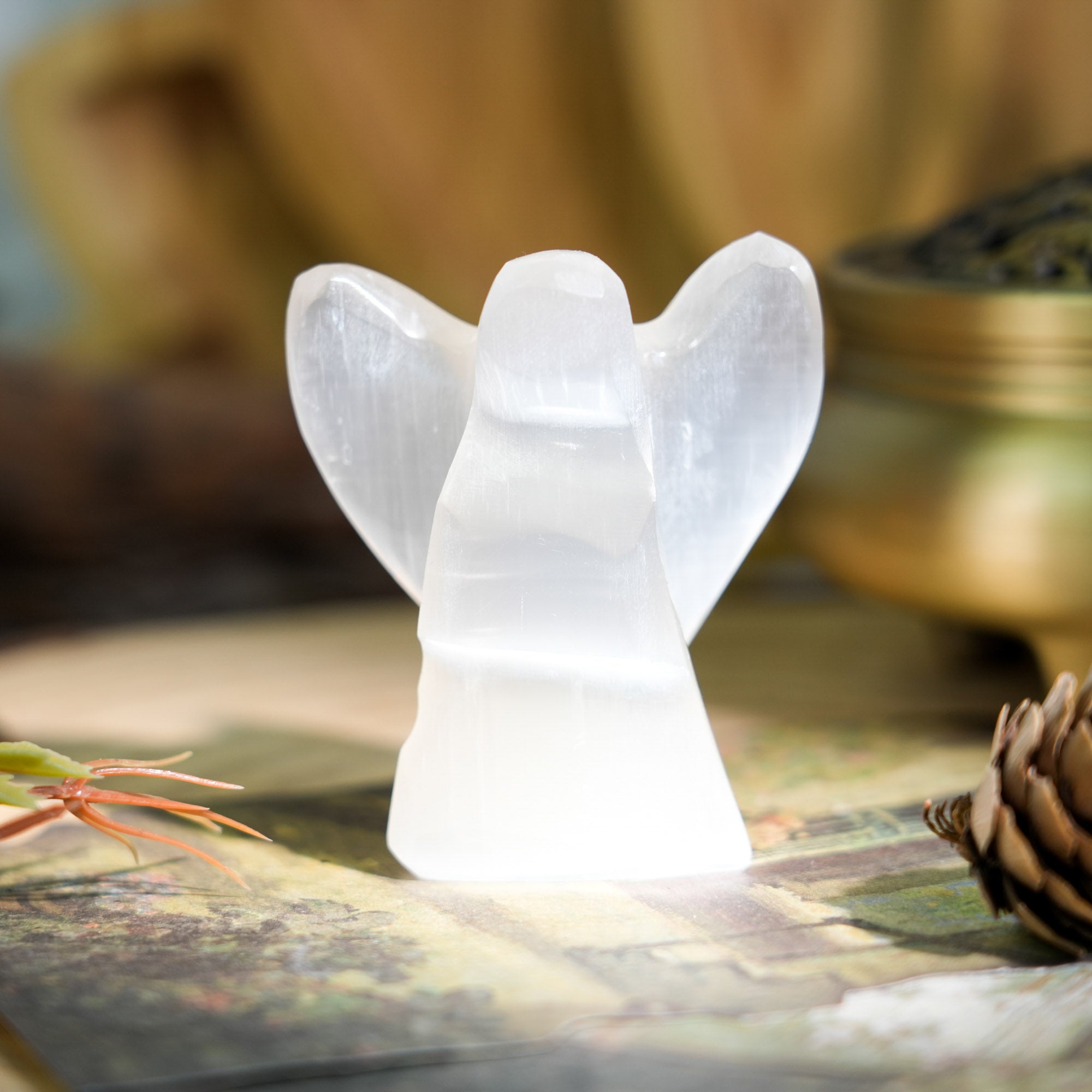 Selenite Angel - helmsman - crystal