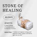 Selenite Palm Stone - helmsman - crystal