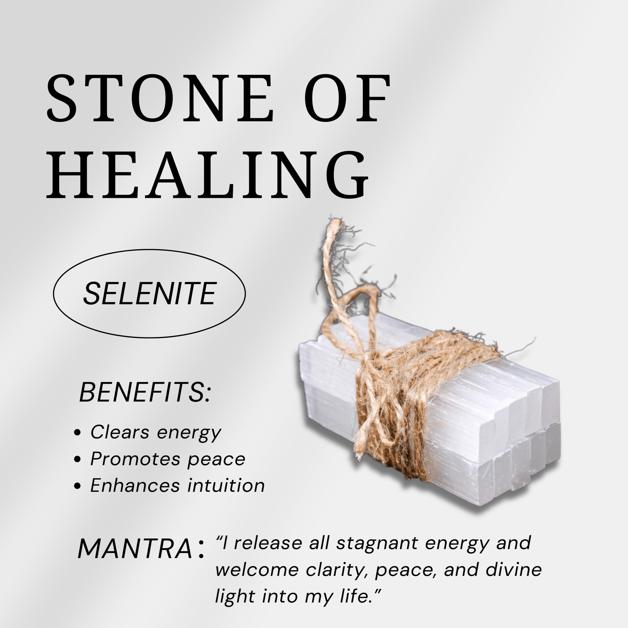 Selenite Palm Stone - helmsman - crystal