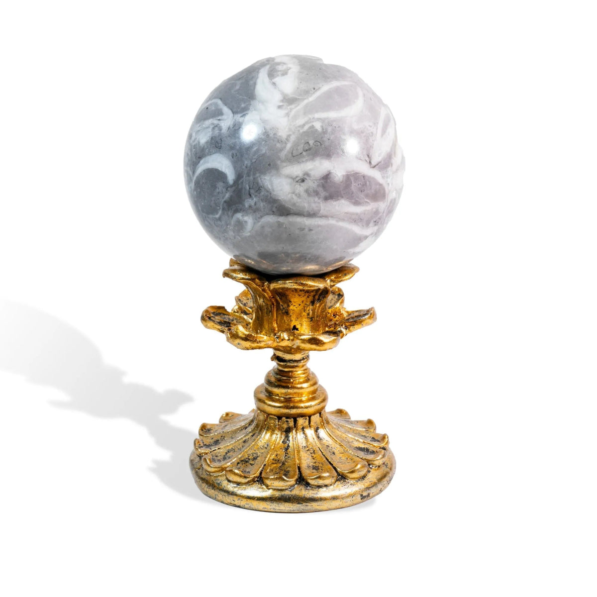 Shell Stone Sphere - helmsman - crystal
