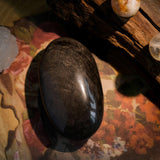 Silver Obsidian Palm - helmsman - crystal
