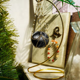 Silver Obsidian Sphere - helmsman - crystal