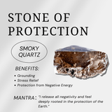 Smoky Quartz Palm Stone - helmsman - crystal