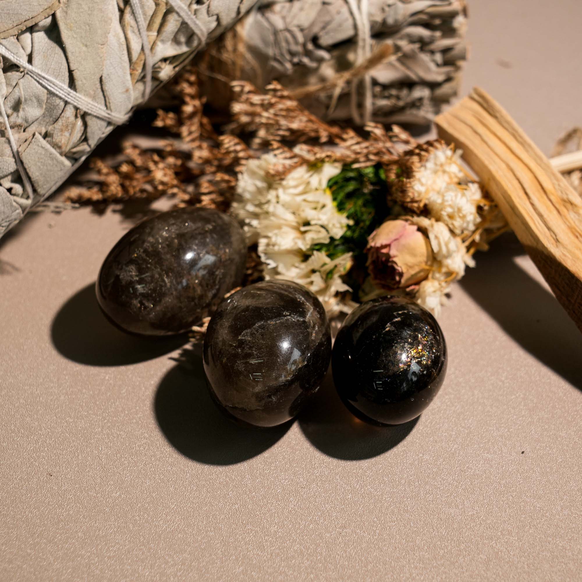 Smoky Quartz Tumbled Stone Set - helmsman - crystal