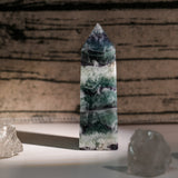Snowflake Fluorite Tower - helmsman - crystal