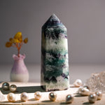Snowflake Fluorite Tower - helmsman - crystal
