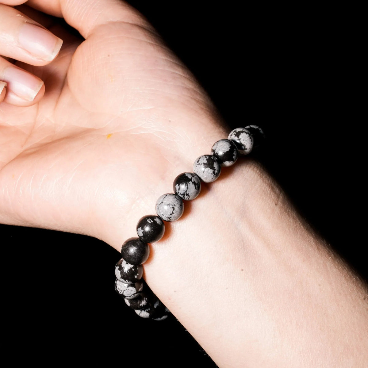 Snowflake Obsidian Bracelet - helmsman - crystal