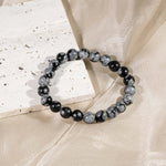 Snowflake Obsidian Bracelet - helmsman - crystal