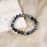 Snowflake Obsidian Bracelet - helmsman - crystal