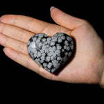 Snowflake Obsidian Heart - helmsman - crystal