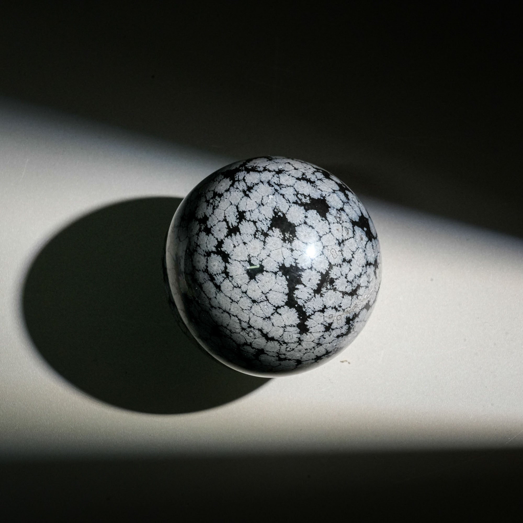 Snowflake Obsidian Sphere - helmsman - crystal