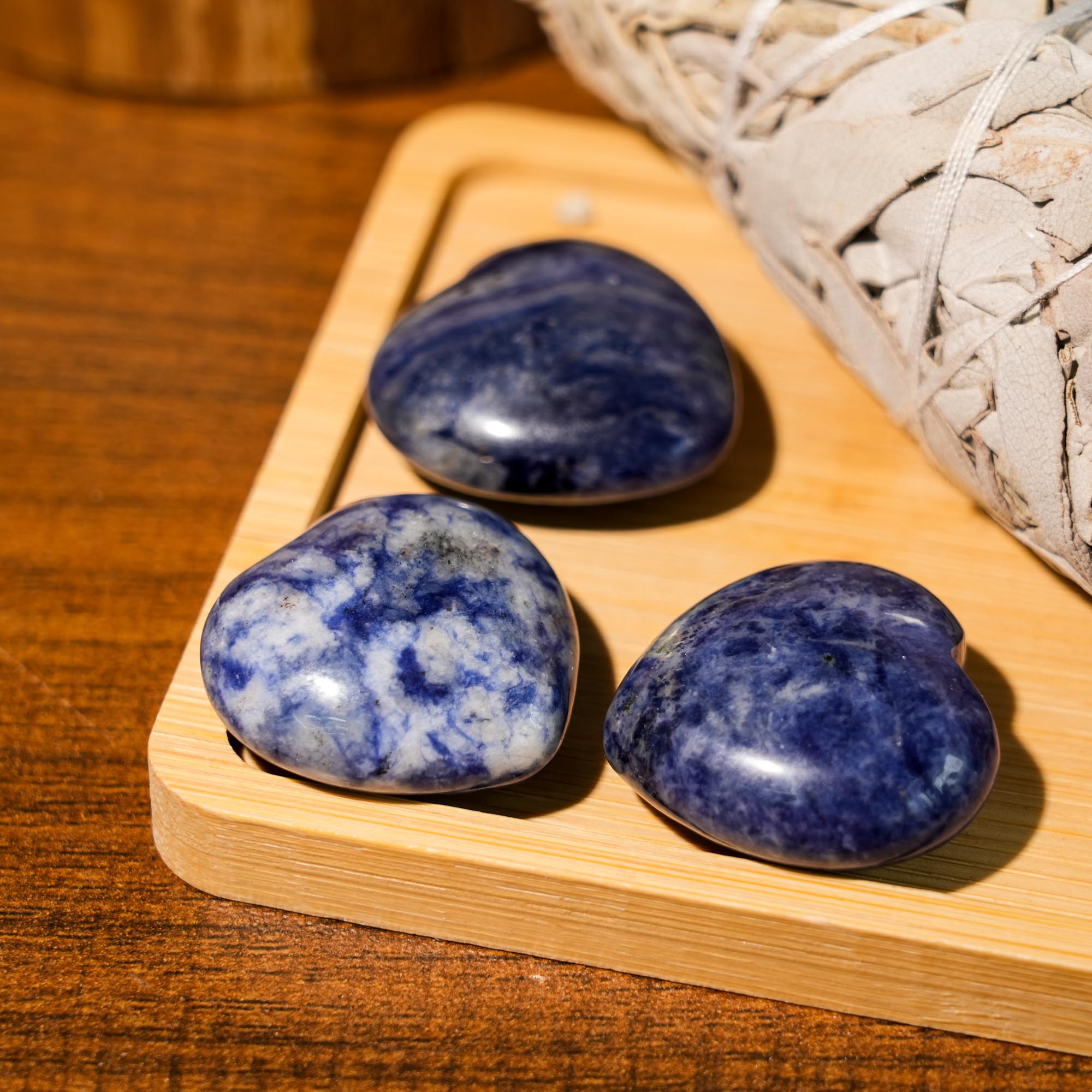 Sodalite Mini Heart Set - helmsman - crystal