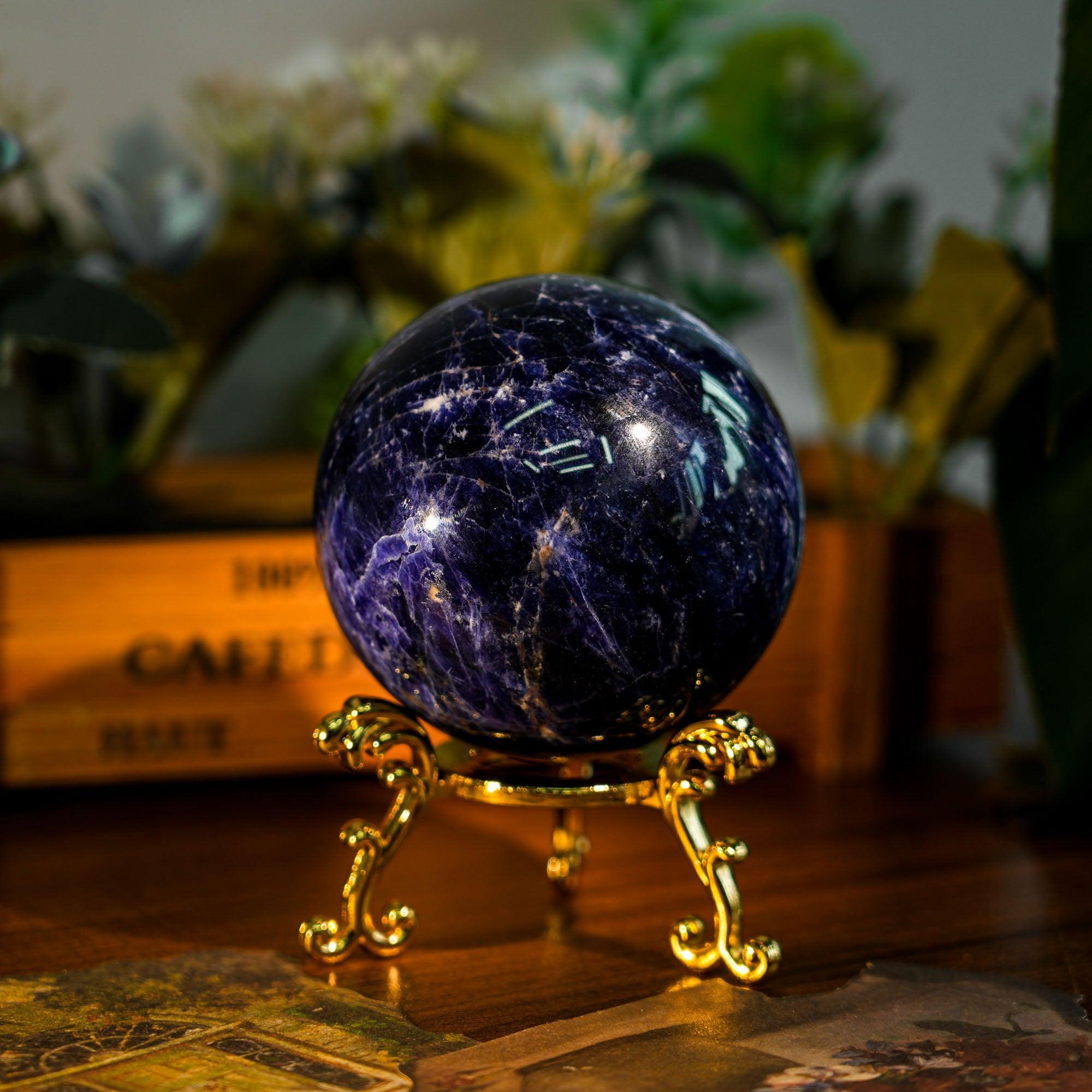 Sodalite Sphere - helmsman - crystal